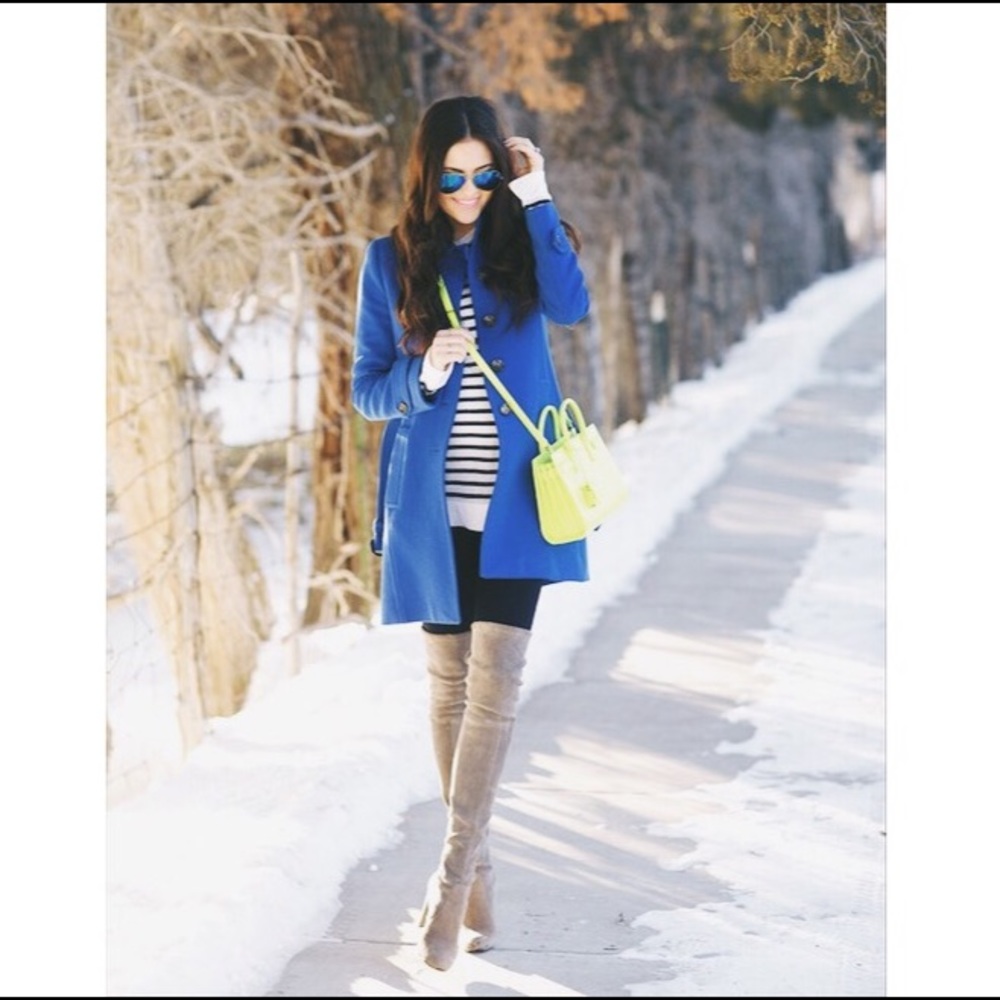 J.CREW COBALT OVERCOAT