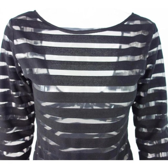 FEW LEFT! Sheer sexy striped bodysuit - Picture 4 of 6