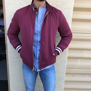 Red Varsity Bomber Jacket