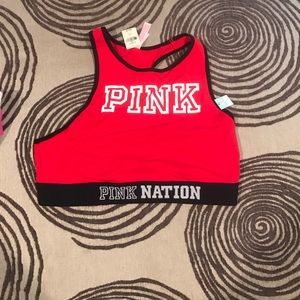 Pink nation sports bra