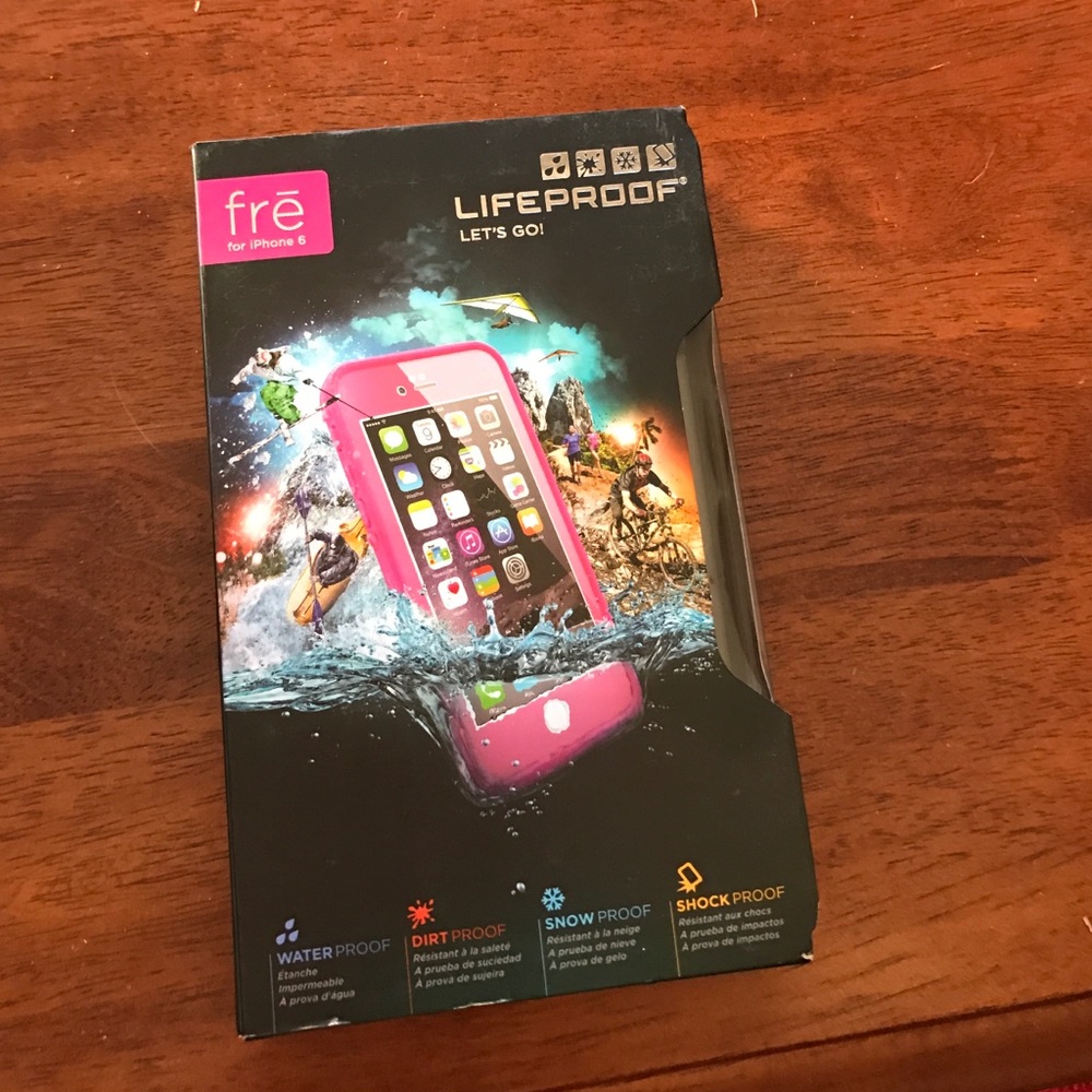 Pink I phone 6/6s lifeproof case