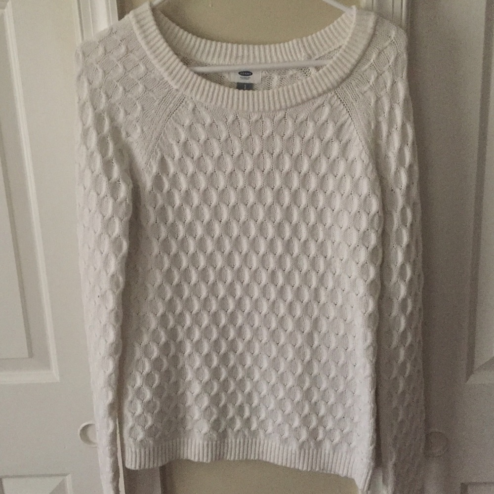 White Old Navy Knit Sweater