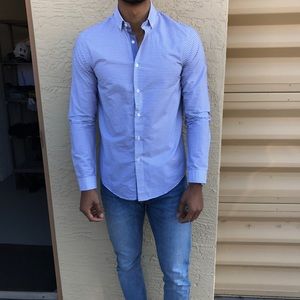 Light Blue Stripped Dress Shirt
