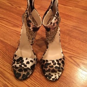 Cheetah print wedges