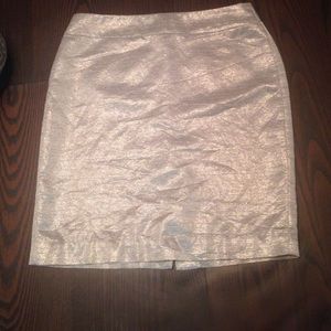 Gold zip up skirt size 0