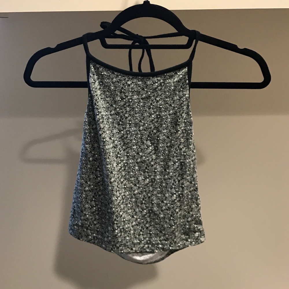 Brandy Melville cropped floral tank top