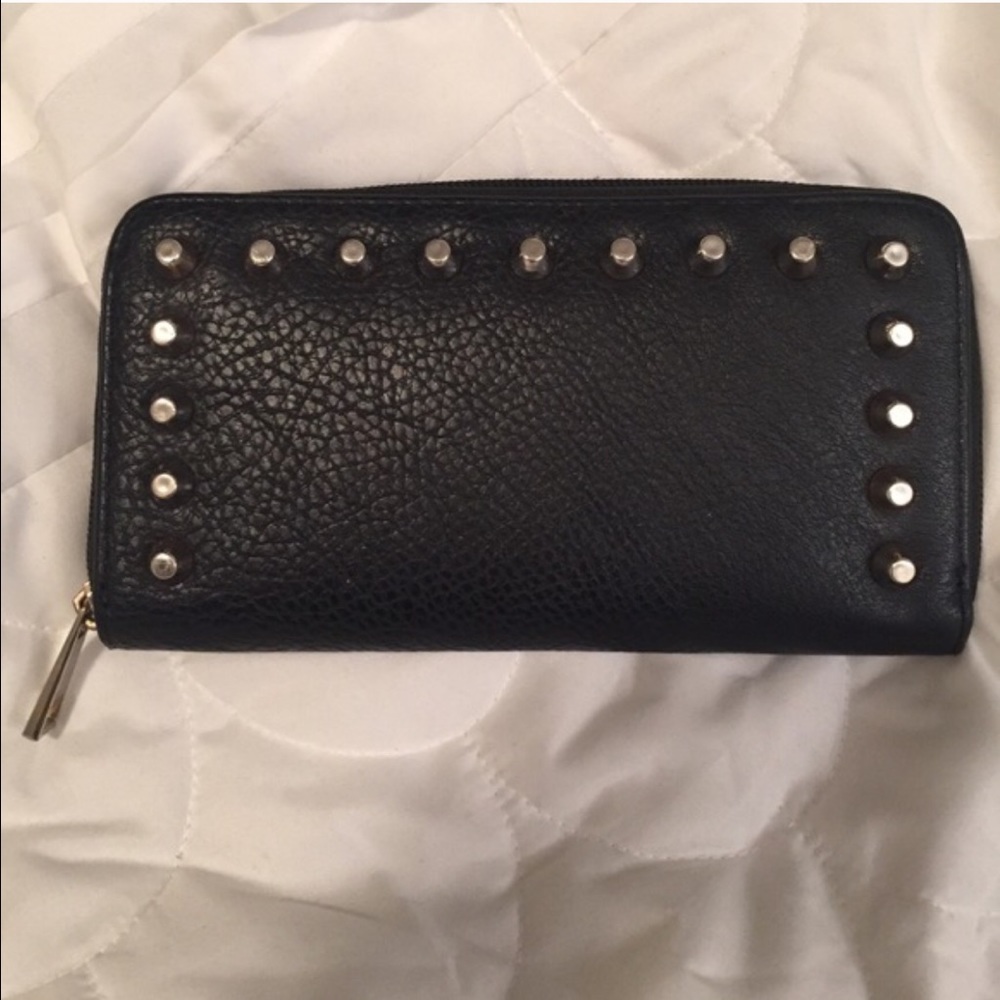 Black studded wallet