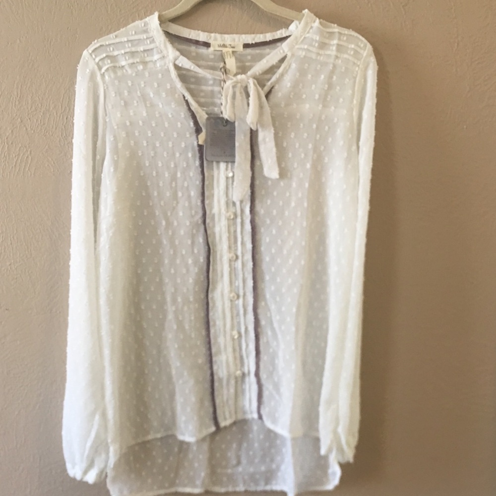 Matilda Jane White Renae Top NWT