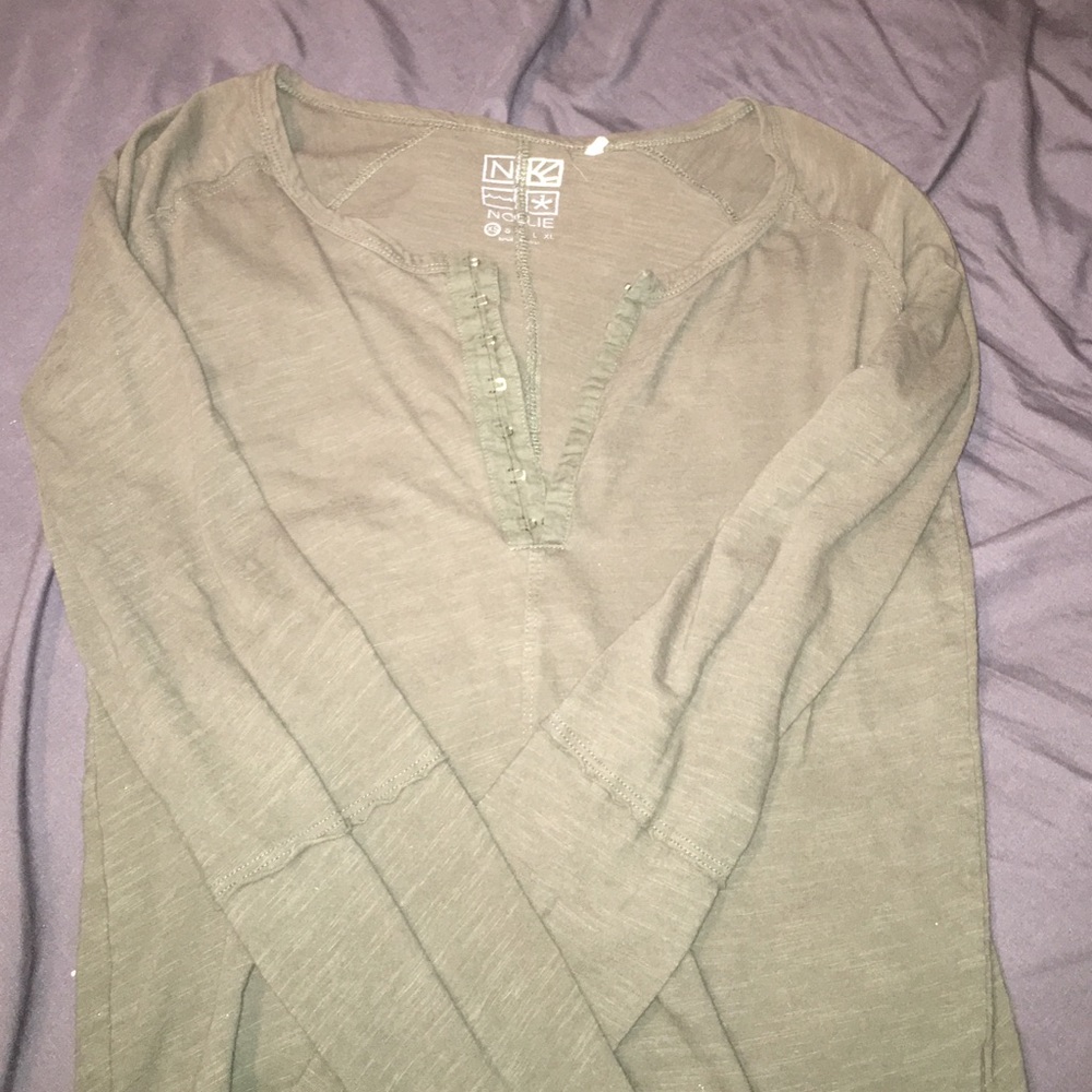 Nollie Olive Green Cotton Long Sleeve