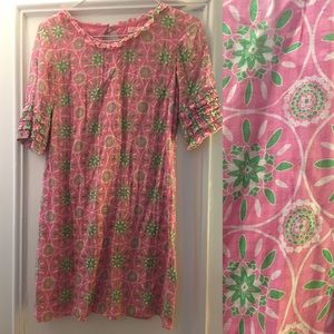 Lilly Pulitzer silk dress with ruffle details