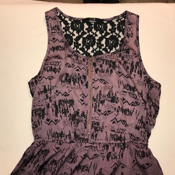 Purple and black dress with lace back - Picture 4 of 4