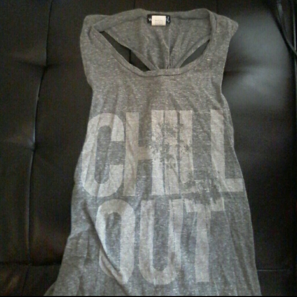 Wet seal Gray women's twist tie back shirt!