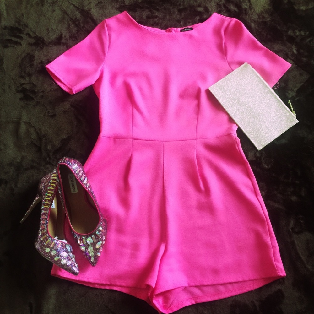 Neon Pink Romper