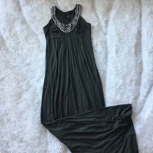 Olive green maxi dress