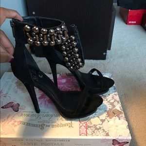 👠👠Colin Stuart black ankle wrap Pumps