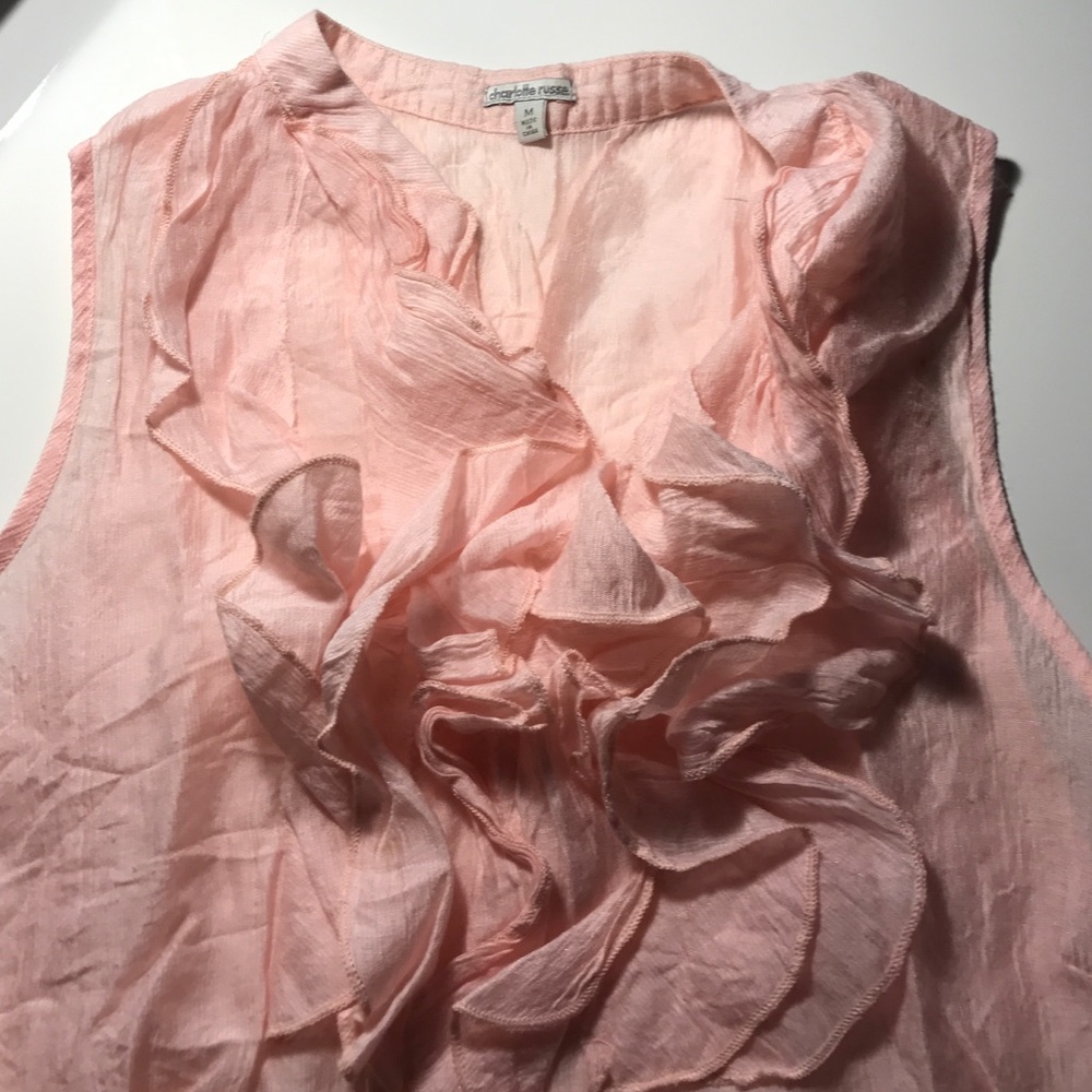 Pink ruffle top