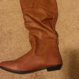Brown tall boots