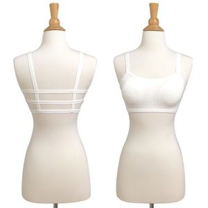 ✨ Strappy Back Caged Padded White Bralette ✨ Strappy Back Caged Padded White Bralette