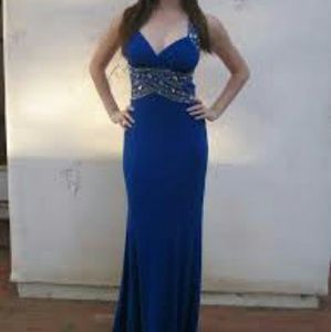 David's bridal royal blue dress