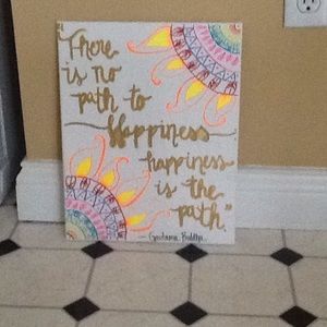 11 by 14 canvas  with quote
