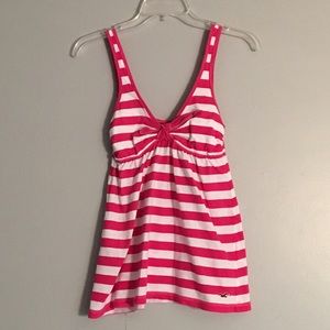 Hollister pink striped tank