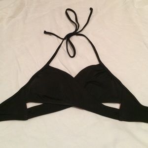 Victoria's Secret Pink black cross bikini top