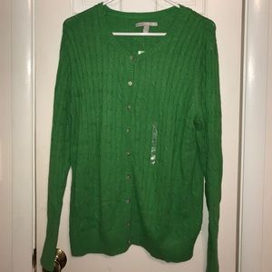 Old Navy green cardigan