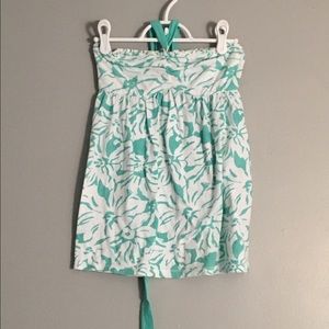 Floral strapless top