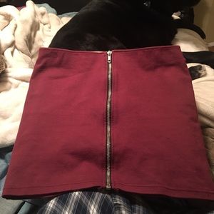 H&M bodycon front zip skirt