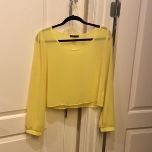Yellow crop top