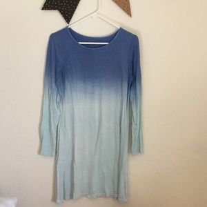 Ombré blue Tshirt dress