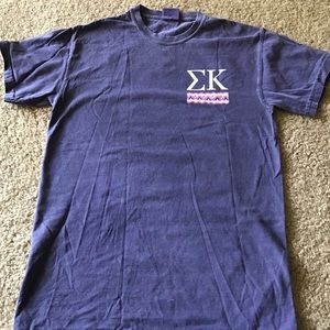 Purple sigma kappa crew neck t-shirt