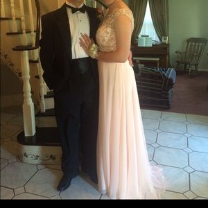 Blush pink prom dress