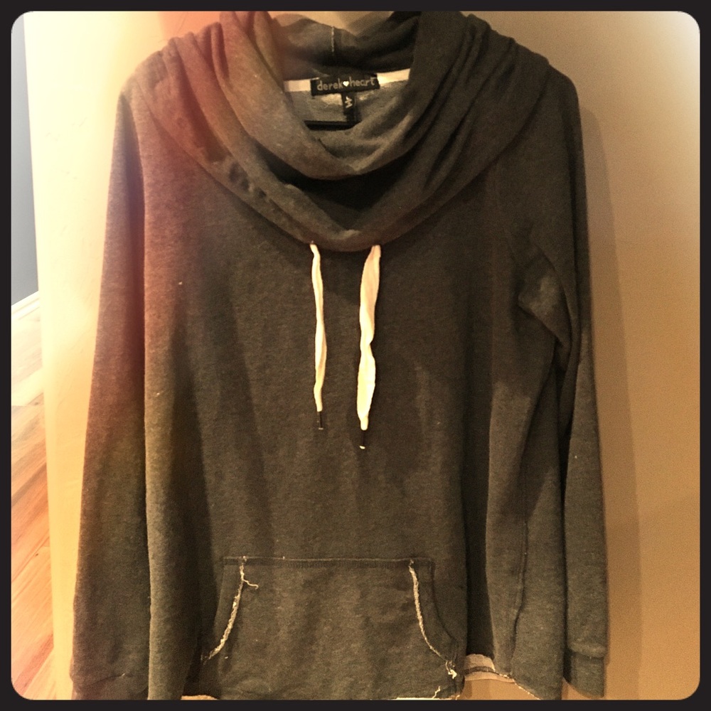 NWOT Derek Heart Cowl Neck Sweater