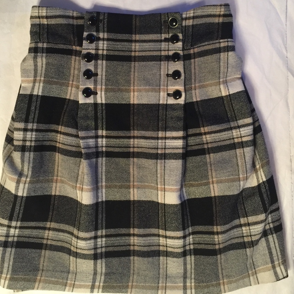 French Connection Plaid Kilt Style Skirt Size 6