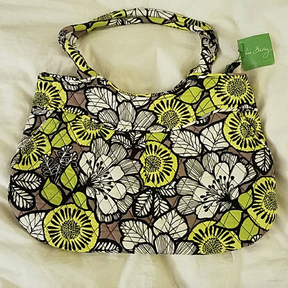 NWT Vera Bradley Pleated Shoulder Bag in Citron ??