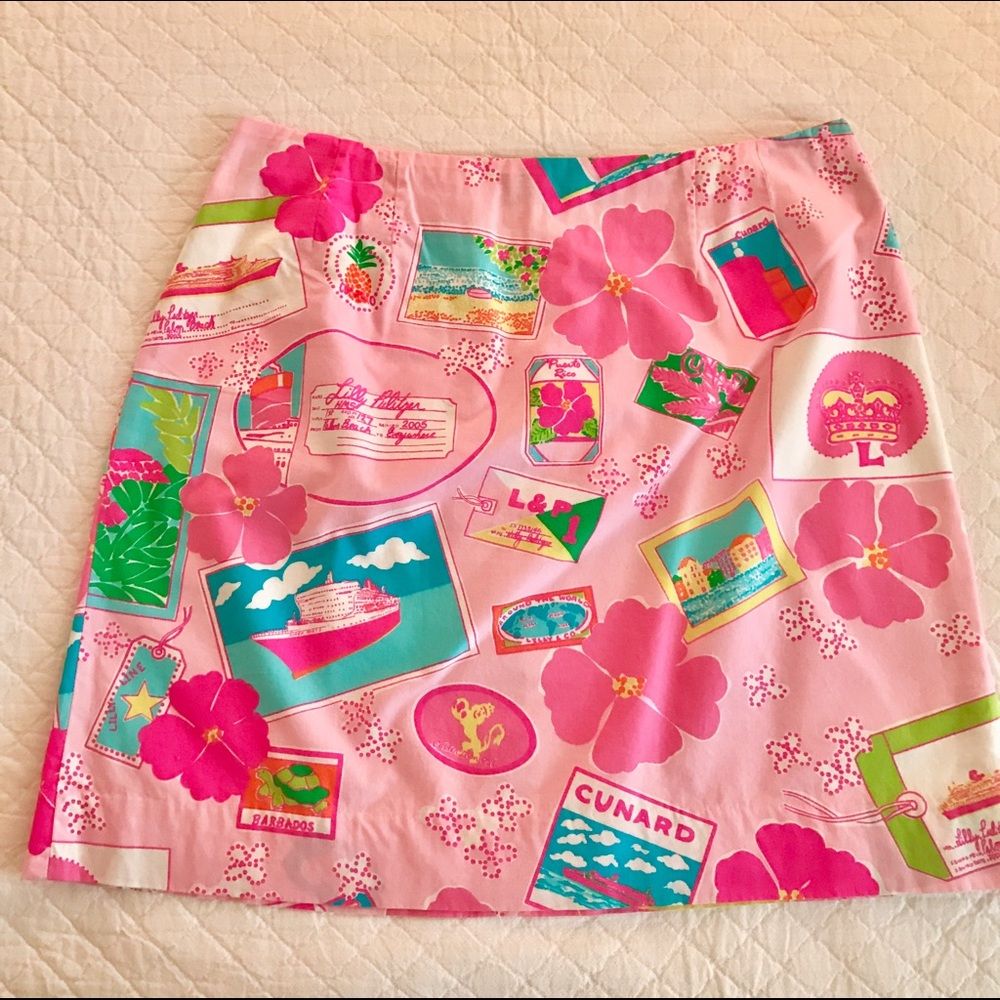 EUC Lilly Pulitzer Skirt in Junk On The Trunk sz 8