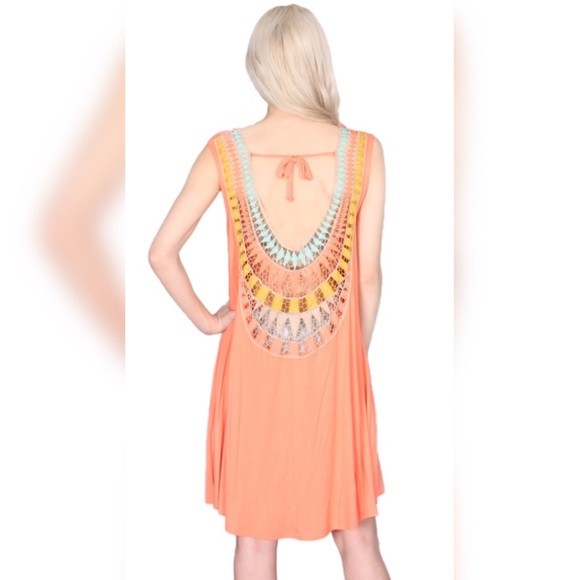 ▫️Peach Crochet Back Dress Made in the USA 🇺🇸 - Picture 7 of 7