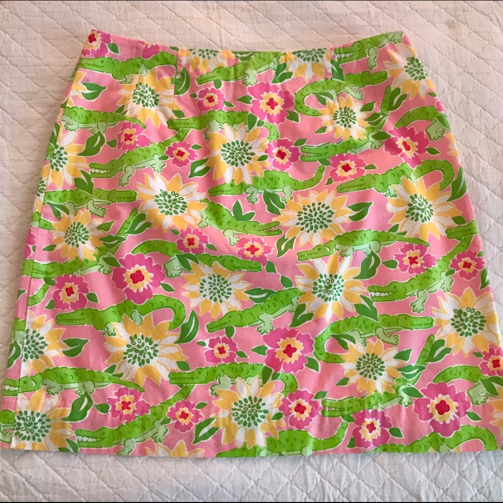 EUC Lilly Pulitzer Skirt in Croc Monsieur, sz 8