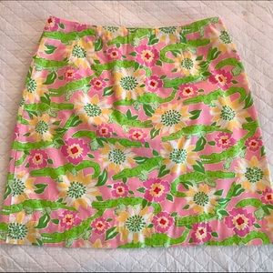 EUC Lilly Pulitzer Skirt in Croc Monsieur, sz 8