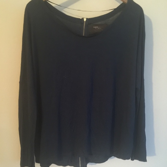 Zara Tops - Zara Basic T long sleeve zipper back FINAL PRICE