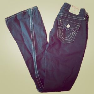 Black Flared True Religion Jeans