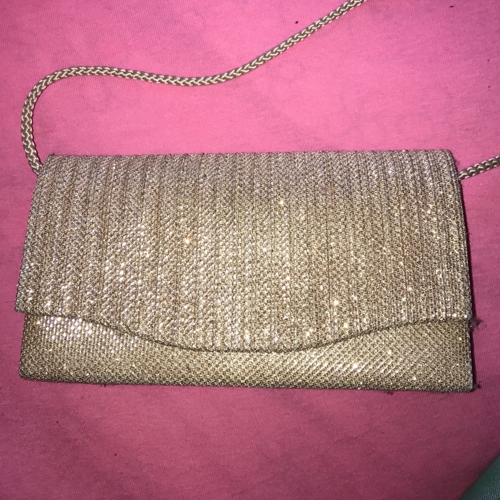 small champagne clutch