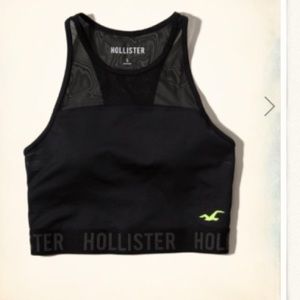 Hollister crop logo sport tank