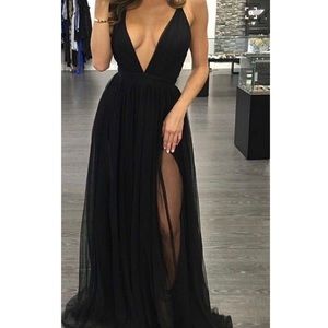 Black Tulle Gown