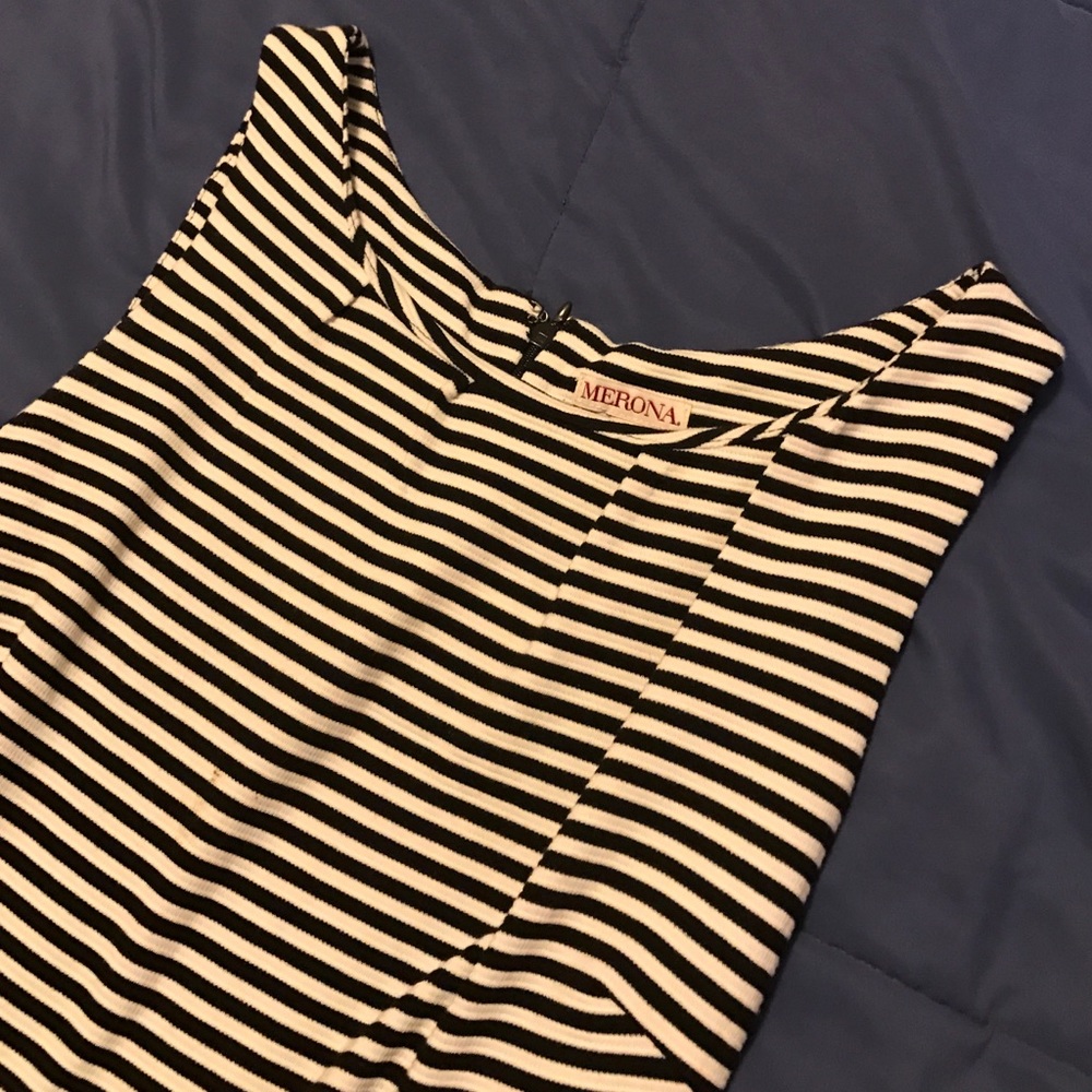 Beautiful black and white striped dress