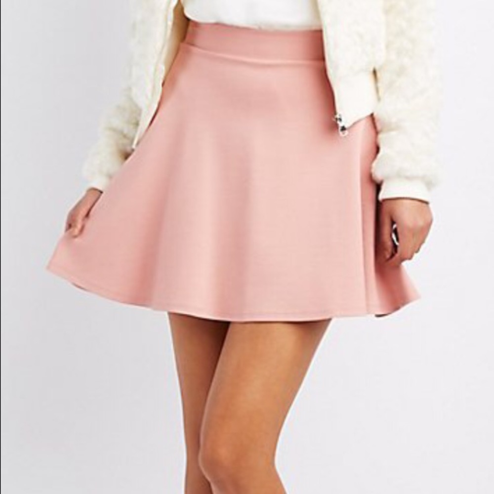 Charlotte Russe High Waisted Skater Skirt