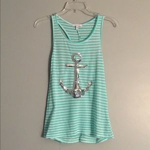 Mint stripped tank