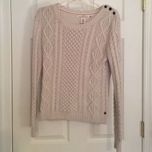 H&M White Cable-knit Sweater