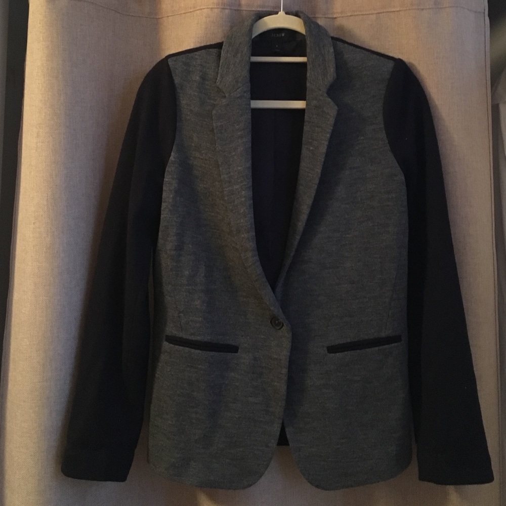 J. Crew Navy and Heather Gray Blazer